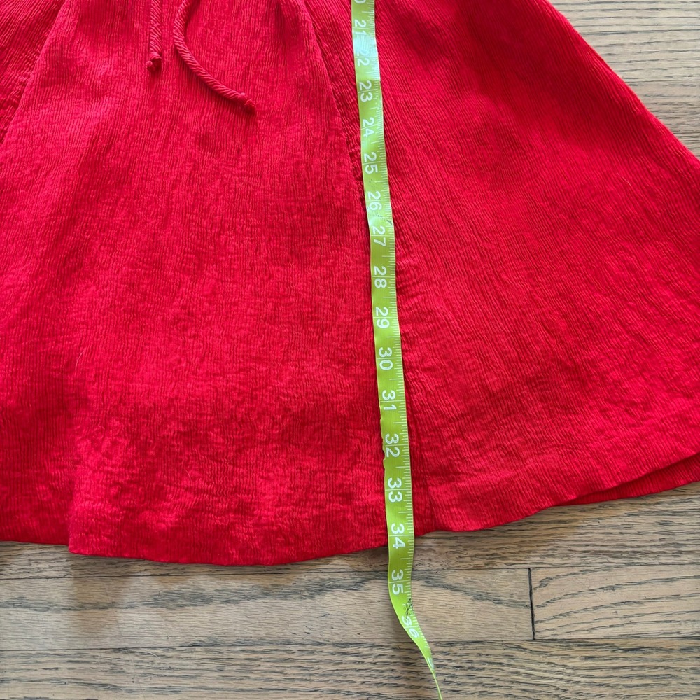 Maeve by Anthropologie Red Lace Up Corset Fit & Flare Dress Womens 0P Petite - Picture 5 of 9
